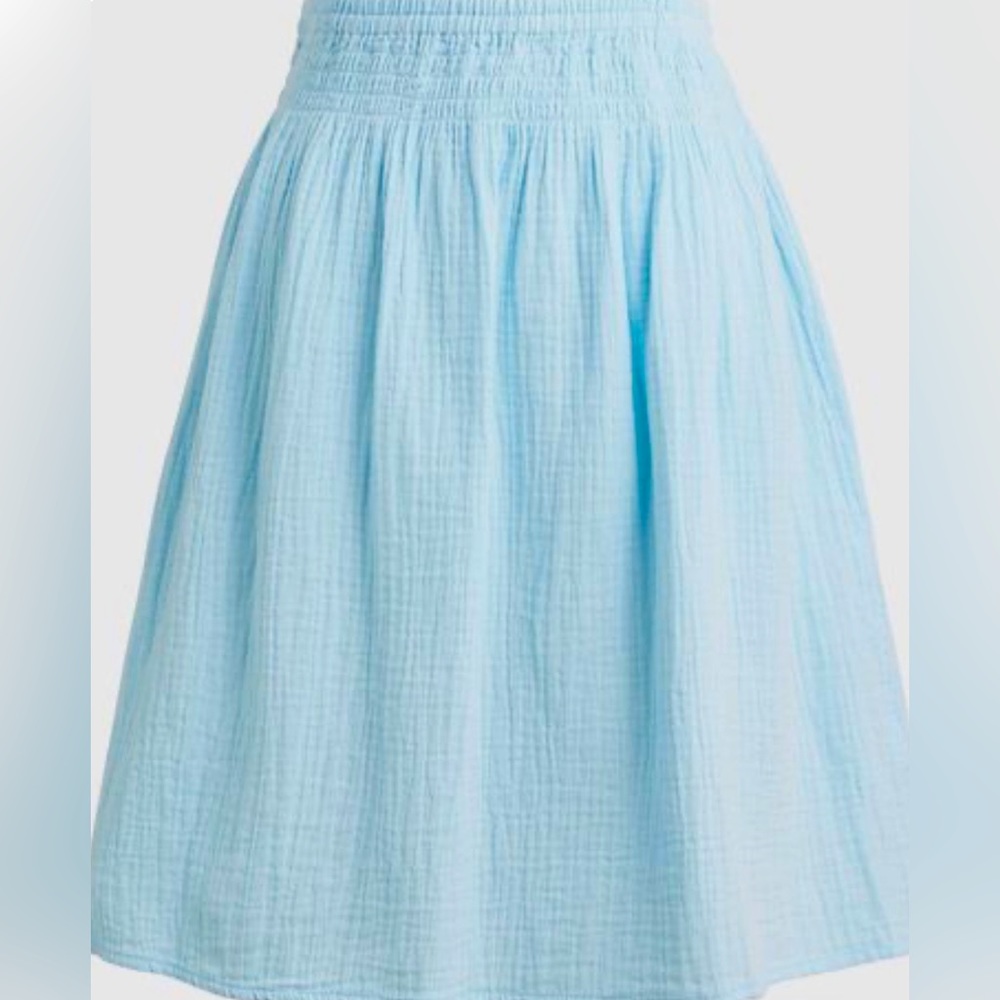 NWT J. Crew Cotton Sky Blue Gauze Mini Skirt Women's size small